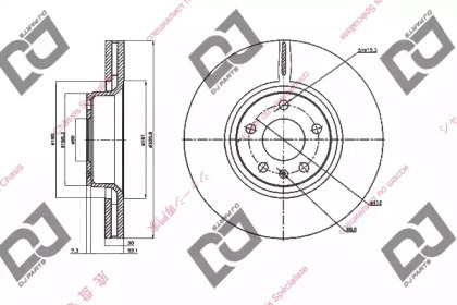 Тормозной диск DJ PARTS BD1599